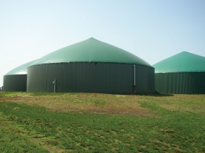 This digester complex at a Fennville, Mich. dairy is similar to what MSU has planned. Photo: Michigan State University