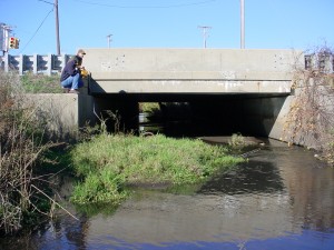 Rain runoff rushes contaminants from highways and other surfaces into streams and lakes across the Great Lakes region. Photo: Annis Water Resources Institute-GVSU