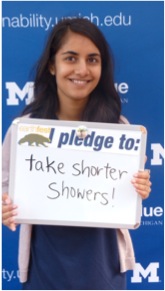 The University of Michigan's Planet Blue Ambassadors can either take pre-written pledges or create their own. Photo: University of Michigan.