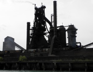 U.S. Steel operates this steel plant on one end of Zug Island. Photo:Karen Schaefer.