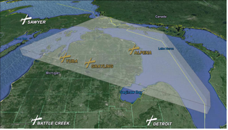 Michigan aviation officials submitted a proposal to have this site chosen by the FAA for testing unmanned aircraft. While unsuccessful, they say that they will pursue other areas of Michigan for testing opportunities.  Source: MIAASC Test Center 