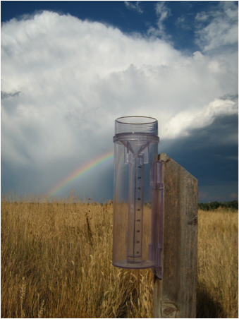 A CoCoRaHS-certified rain gauge. Photo: CoCoRaHS.