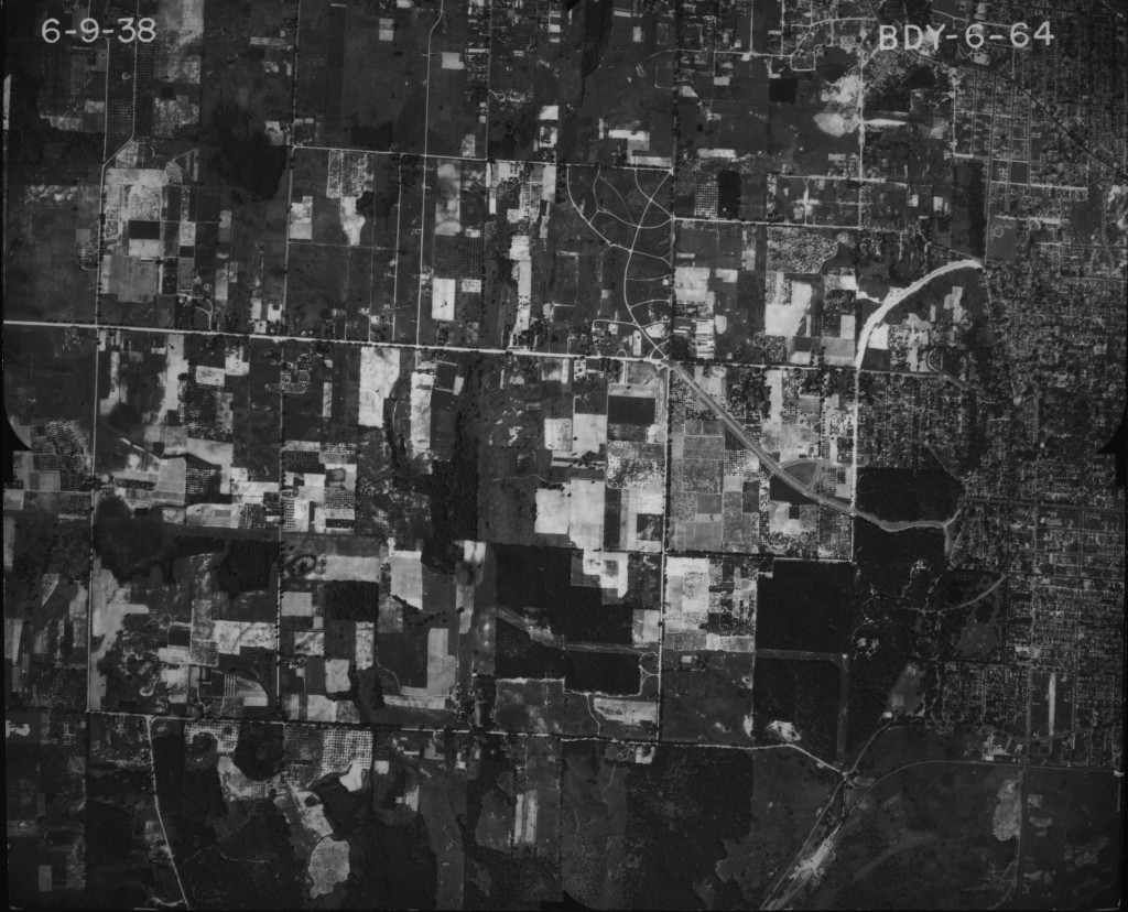 In 1938, the western suburban area of Grand Rapids had a lot of land used for farming at this time. Not many houses were around this area.