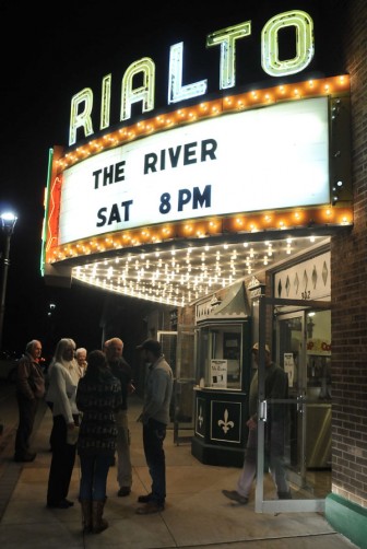 Moviegoers attended the world premiere of The River, a film telling the Au Sable River’s history and fishing livelihood, at the Rialto Theater in Grayling, Michigan, on April 26. Image: John Russell; Great Lakes Images