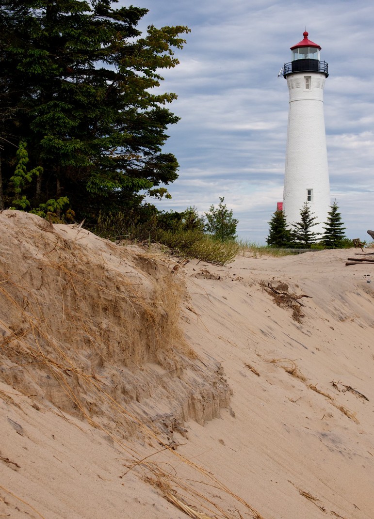 Crisp Point lighthouse on Lake Superior. Image: David Marvin
