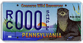 The Pennsylvania River Otter Plate funds support the management of natural resources. Image: Pennsylvania Department of Natural Resources