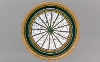 View of the oculus in the ceiling of the rotunda. Image: John F. Martin, Source: National Register of Historic Places nomination form