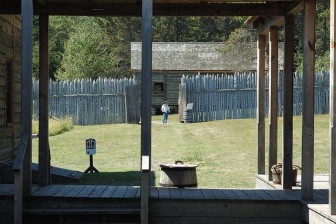 Grand Portage National Monument has reconstructed the fur trading depot from the 18th century. Researchers suspect a common trade item from that time might have left some contamination in the monument. Image: Joel Dinda/flickr