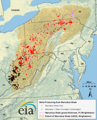 Marcellus shale gas play, Appalachian basin