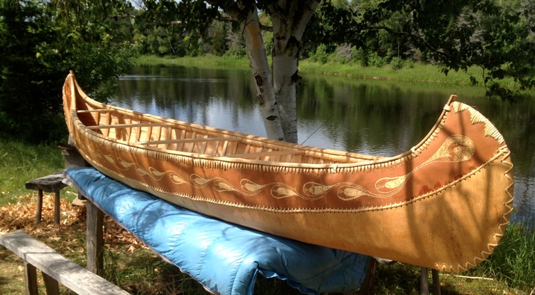 Tom Byers said he works best under pressure, adding decorations to his canoes last minute. Image: Courtesy Tom Byers