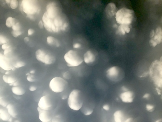 mammatus clouds close-up
