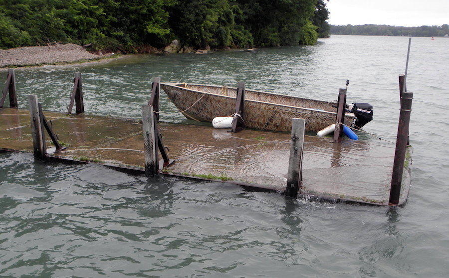 Heavy rains flood Lake Erie