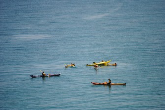 Kayak rescue practice