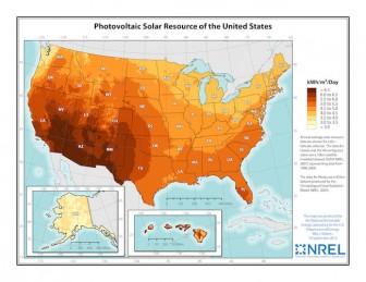 U.S. Solar Resource Map