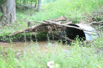 Hinton Creek before removal of culvert in the Huron-Manistee National Forests Image: University of Notre Dame