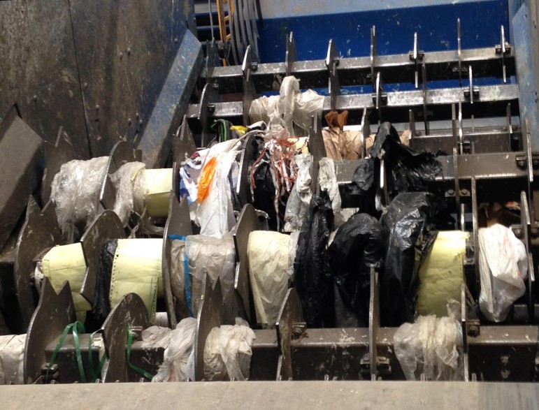Plastics contamination at the Western Washtenaw Recycling Authority in Chelsea, MI. Image: Noelle Bowman.
