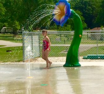 A youngster plays at the new spray park at Ohio's Grand Lake St. Mary's State Park. Image: Ohio Department of Natural Resources