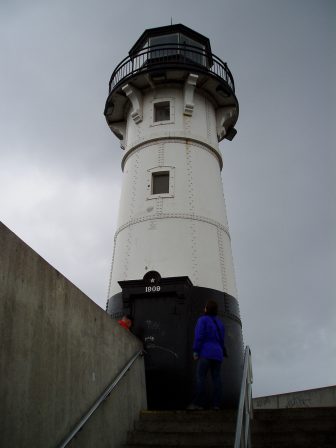 The Duluth Harbor South Breakwater Outer Light was built in 1901 to help ships navigating Duluth's shipping canal. Image: U.S. Coast Guard 