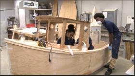 Toledo maritime school's boat-building school. Image: Elizabeth Miller