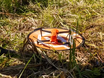 The drone is equipped with a heat-sensitive camera. Image: Ruth Thorton/WKAR