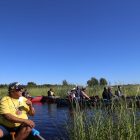 Manoomin Stewardship Plan workshop participants in wild rice beds. Image: Department of Environment, Great Lakes and Energy