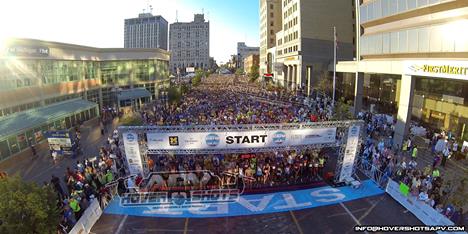 Flint's Crim Race featuring 60,000 people. Photographed by Hovershots AVP