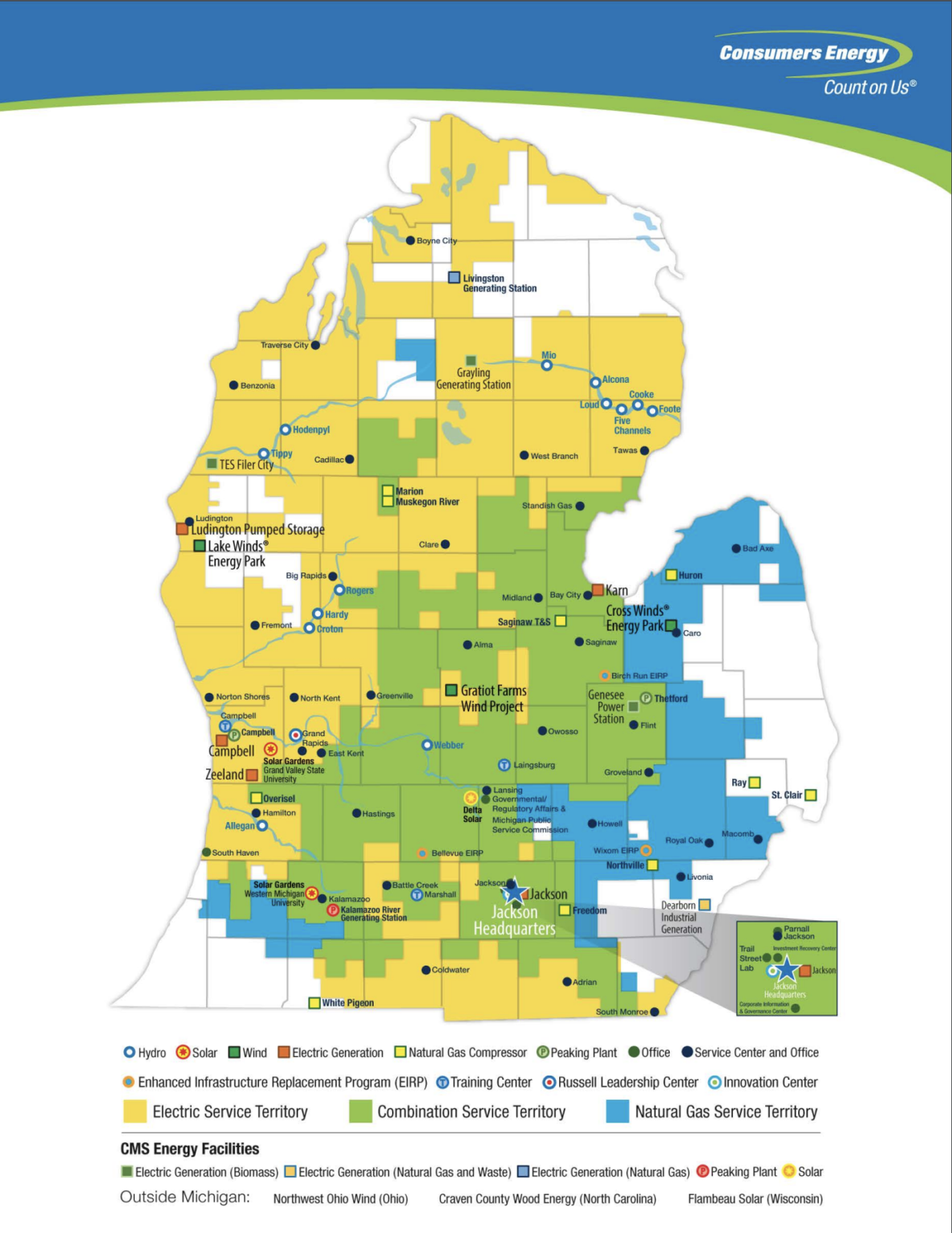 Michigan Gas Utilities Locations
