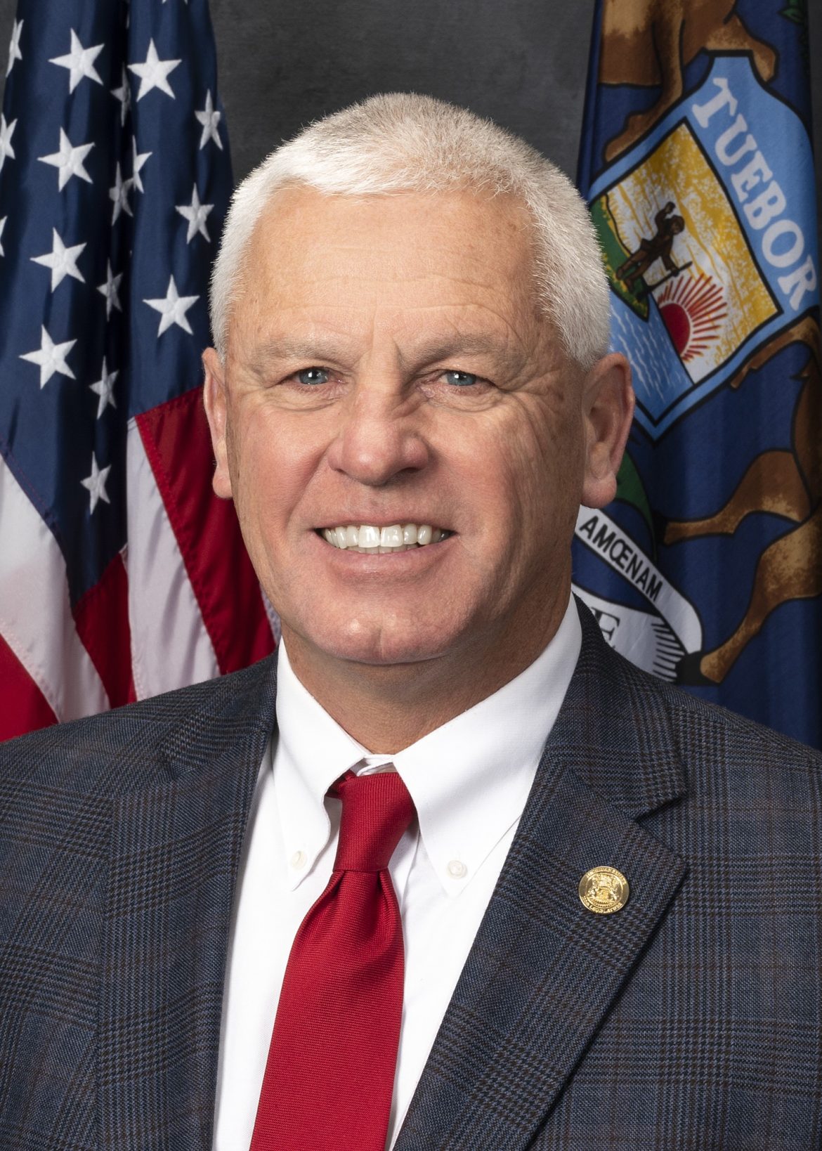 Senator Jon Bumstead poses for a portrait phot