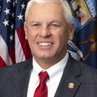 Senator Jon Bumstead poses for a portrait phot