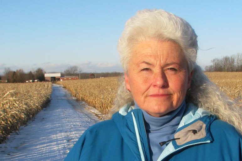 Farmer Lynn Henning poses for a portrait photo