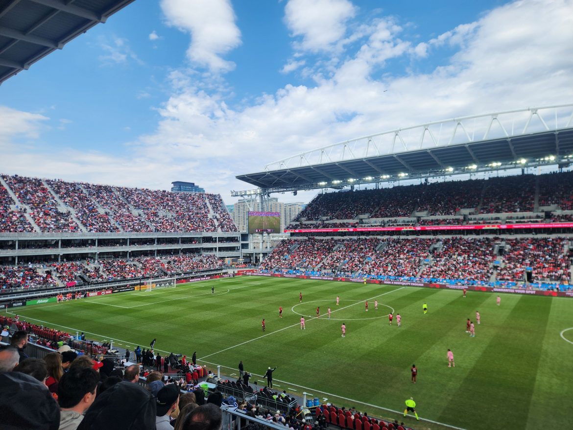 Toronto Stadium filled with fans in the stands.